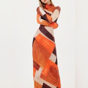 Zara Multicolor Long Sleeve Dress